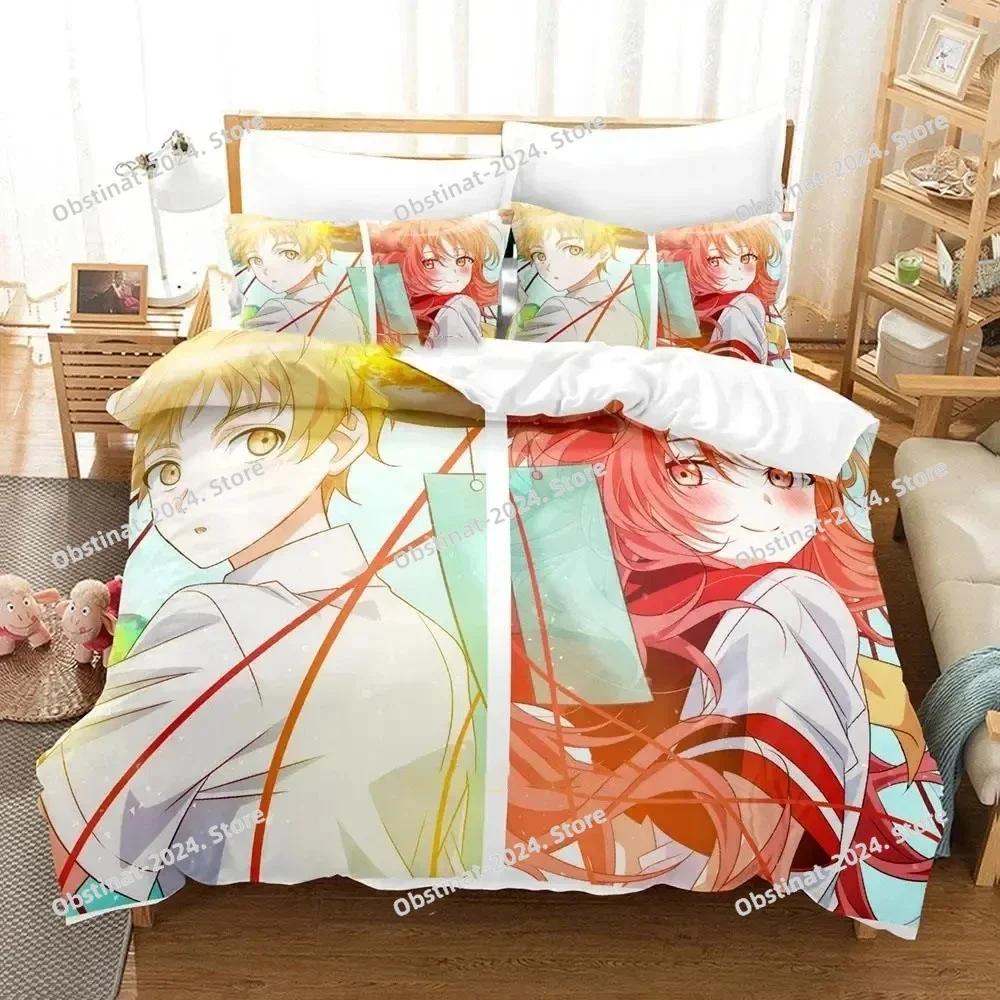 Anime Girl I Like Forgot Her Glasses Bedding Set Duvet Cover Full Queen King Size Pillowcase Printed Bed Set Aldult Kid Bedroom
