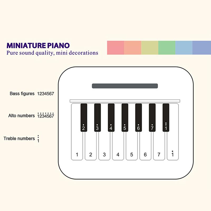 15 Tasten Klavier Kalender 2025 Noten Spielzeug Desktop Peripherie Schmuck Mit Musik Kalenderkarten Geschenk Für Fans
