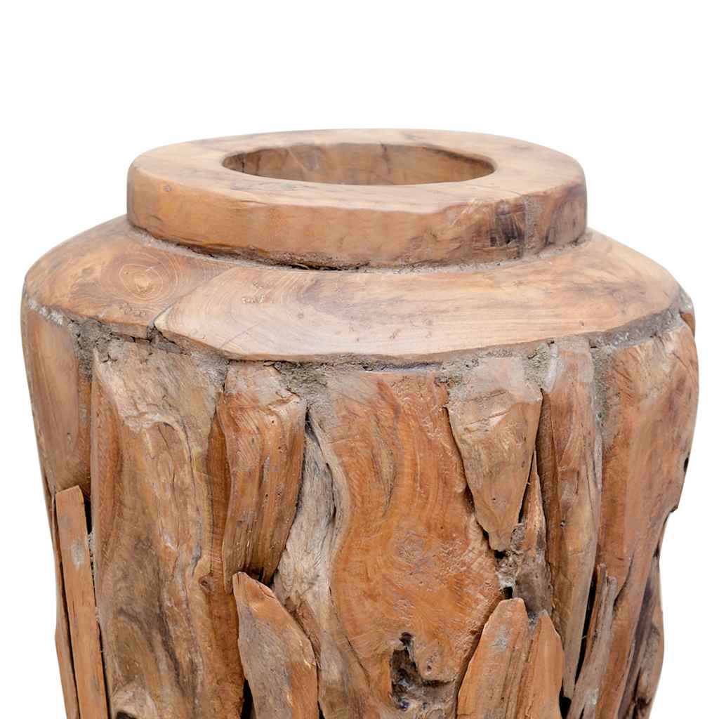 vidaXL Deko-Vase 40 X 60 Cm Massivholz Teak