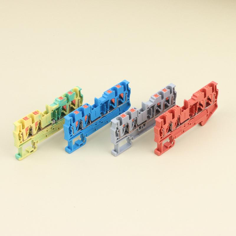 5Pcs PT2.5 QUATTRO Push-In Termin Spring Plug Cable Screwless Electrical Connector Two-in, Two-out Quick-connect Terminal Block