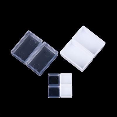 5/20/50pcs Plastic Pigment Box White Transparent Rectangle Empty Half Tiny Pans Mini Size Paint Pans DIY Watercolor Oil Painting