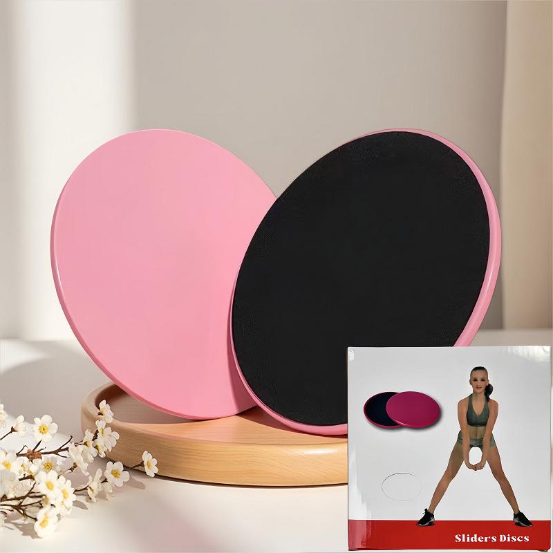 2pcs Pilates Slide Discs Yoga Abs Fitness Foot Mat Sled Waist Trainer Slide Board for Hip Lifting and Core Strength Training