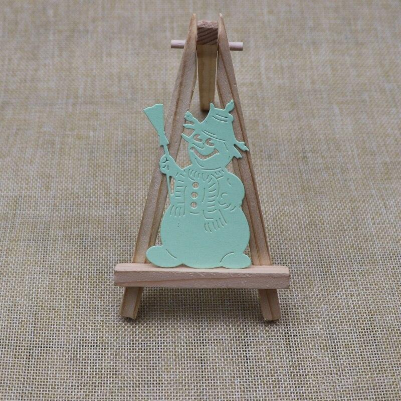 Metal Cutting Dies Christmas Snowman Broom Diy Scrapbooking Photo Album Embossing Paper Card Crafts