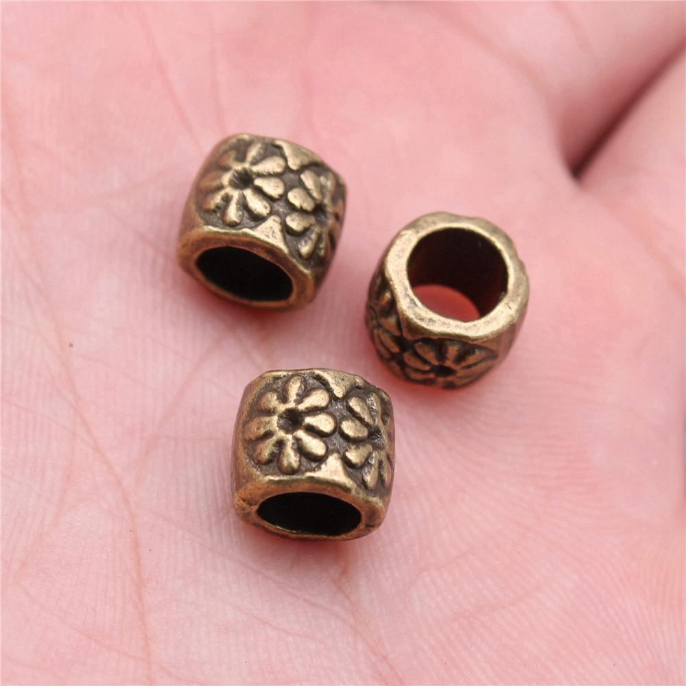 Makroporöse Großlochperlen Lose Spacer Zubehörteile Paar Schmuck Bulk Mode Kunstbedarf