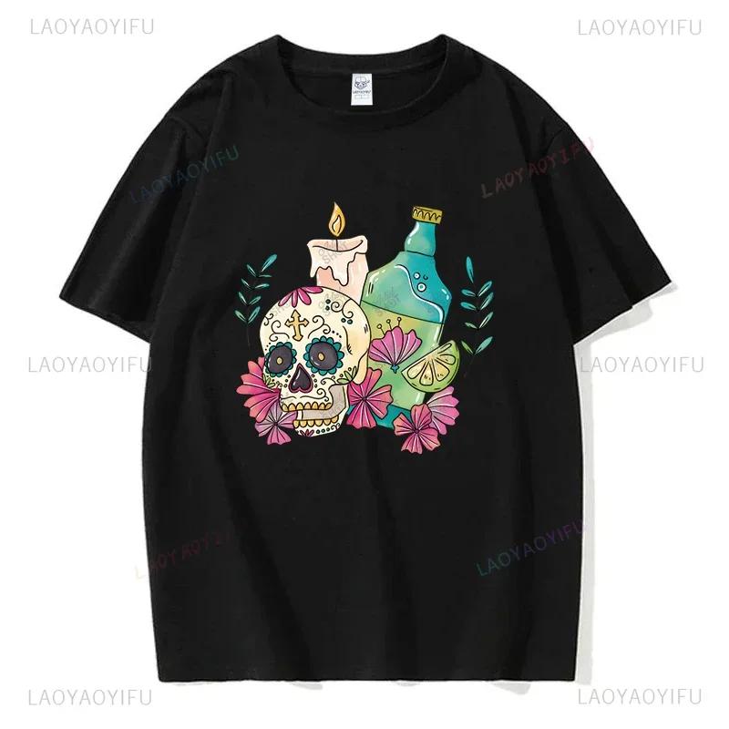 Mexický Den mrtvých ''DÍA DE LOS MUERTOS'' Tištěné tričko Pánské grafické tričko Ležérní pohodlná trička na léto Dámské oblečení