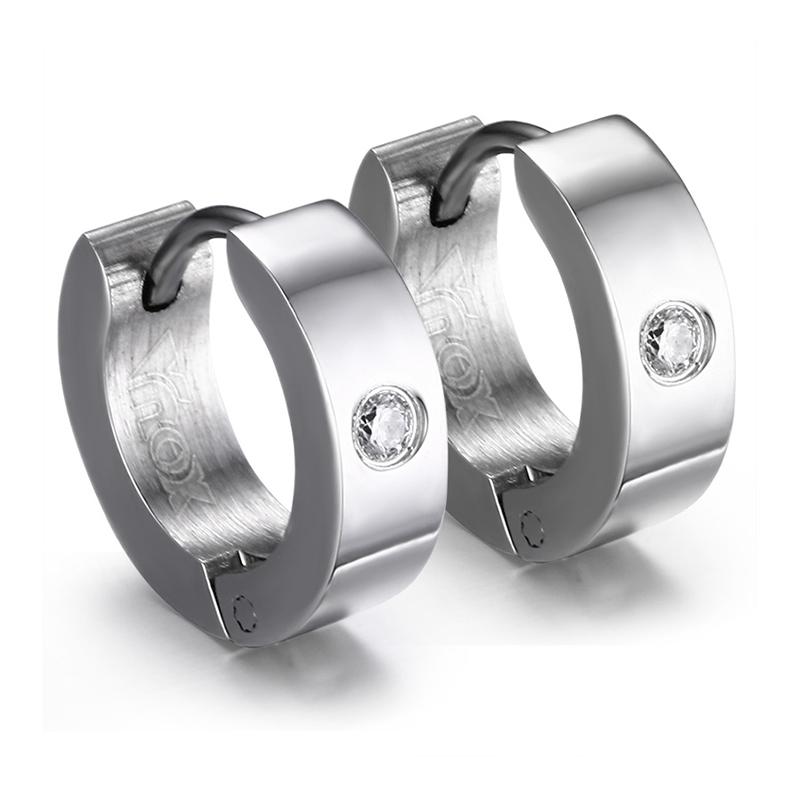 Vnox Orecchini a Cerchio Carini per Donna Uomo Acciaio Inossidabile Ear Cuff Brincos Huggie Gioielli