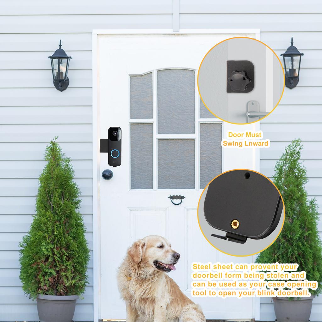 Einstellbare, nicht perforierte, diebstahlsichere, feste Rückwandhalterung aus Kunststoff für die Türklingel