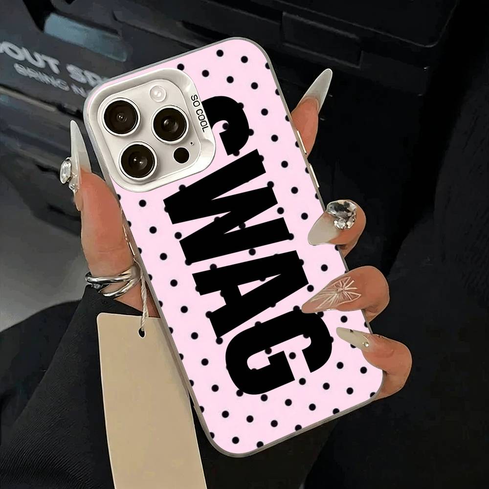 Clmj --Leopard Print -SWAG Phone Case For iPhone 17,16,15,14,13,12,11 Plus,Pro Max,XS,white silver phone case iPhone16