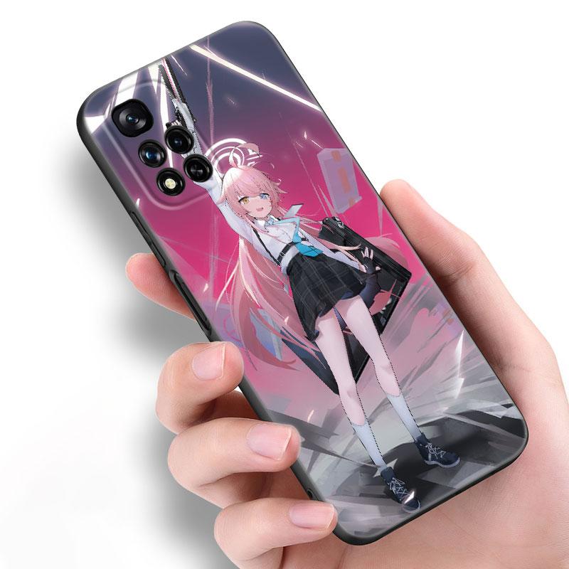 Blue Archive Game Black Silicone Phone Case For Xiaomi POCO X3 X4 NFC F5 M3 M4 M6 X5 X6 Pro F3 F4 GT 5G C55 C65 M5