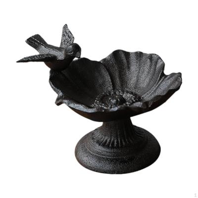 Garden Bird Bath Bowl Feeding Station Housewarming Deck with Decoration Flower Feeder for