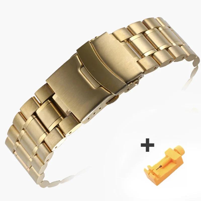 20mm 22mm Men Stainless Steel Watch Band for Huawei GT5 46mm GT4 Metal Bracelet for SAMSUNG Galaxy 7 44mm 40mm 6classic 43 47mm