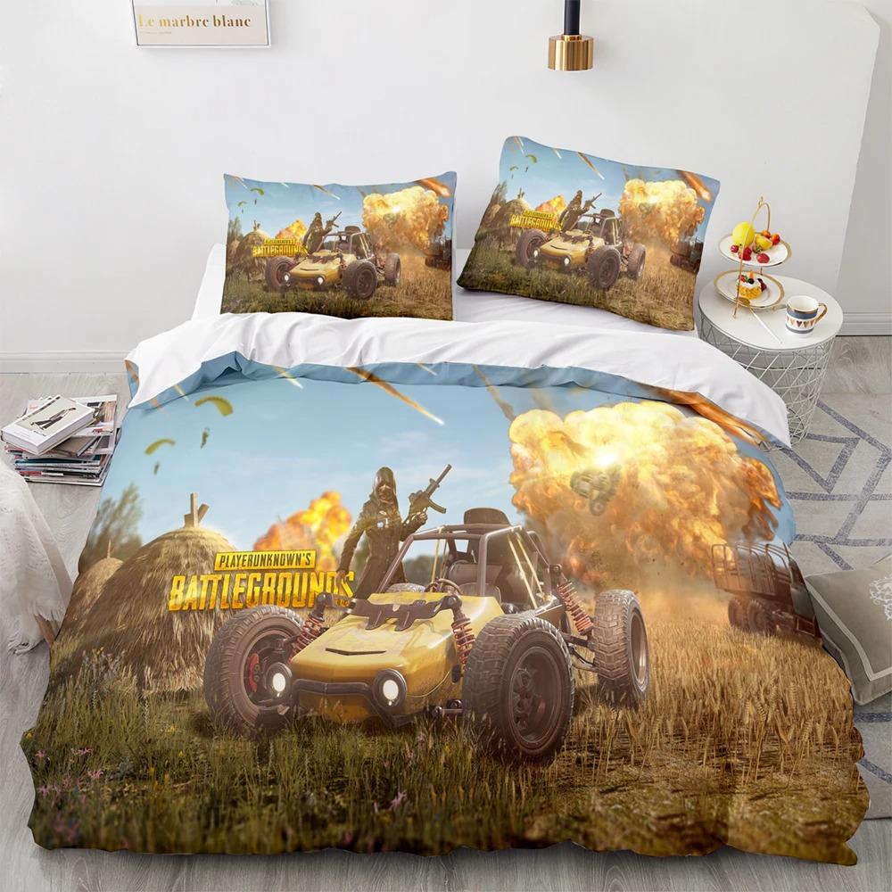 Comforter Pubg Bedding Set Single Twin Full Queen King Size Game Pubg Bed Set Aldult Kid Bedroom S 3D Print Men Women 034