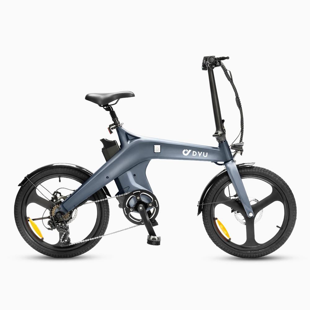 Elektrofahrrad DYU T1 20" 250W Motor 36V 10AH Maximale Reichweite 60KM Höchstgeschwindigkeit 25Km/h Zuladung 120KG Blau