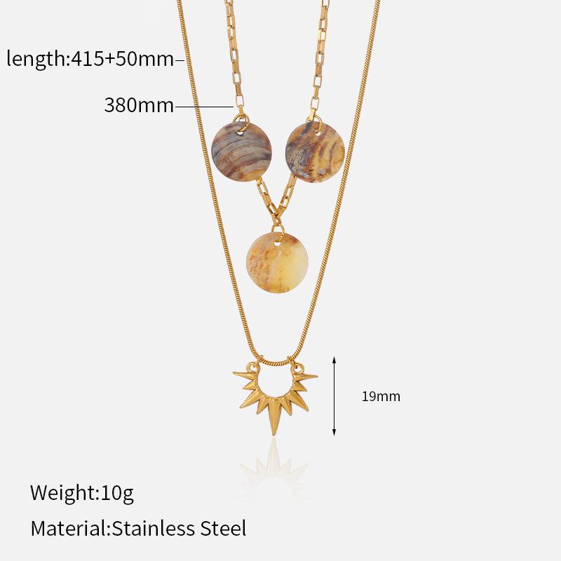 Minimalist Sun Pendant Gold Necklace Fashionable Layering Choker Jewelry Unique Luxury Design