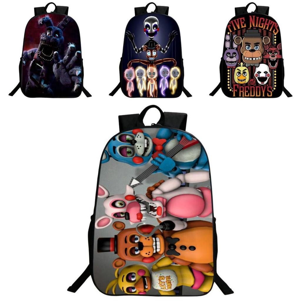 Vibrant Five Nights At Freddy's Backpack With Anime Pattern For Kids And Students