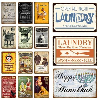 Kitchen Plaques Laundry Vintage Metal Plates Pub Cafe Bar Decorative Signs Wall Stickers Tip Board Art Poster Home Decor YL087