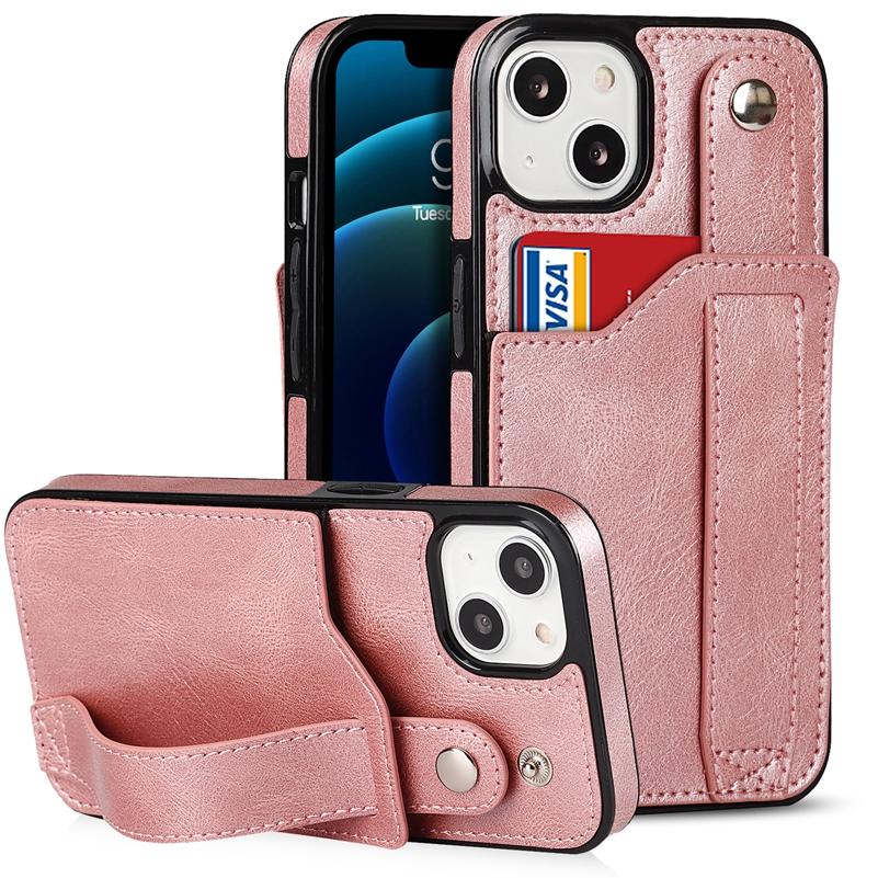 

For iPhone 15 Pro Max Leather Case Wallet Card Slot Hand Wrist Strap Cover for iPhone 14 12 13 11 Pro Max Xs X Xr 8 7Plus SE 2 3 for iPhone 7 8