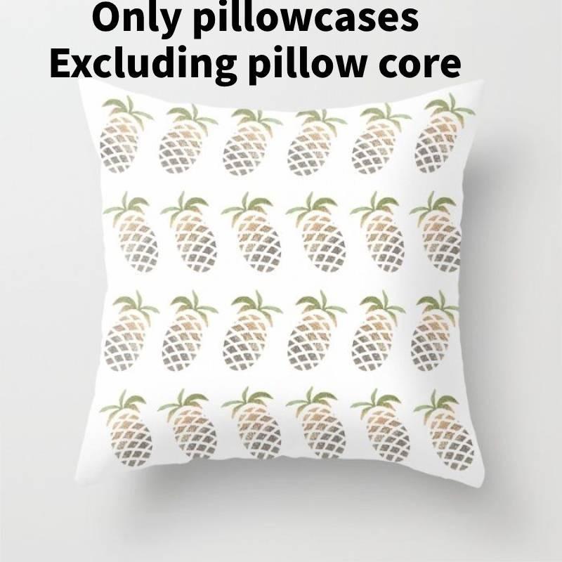 Modern Minimalist Cotton Cartoon Letter Cushion Cover Soft Peach Skin Plush Pillow Cover