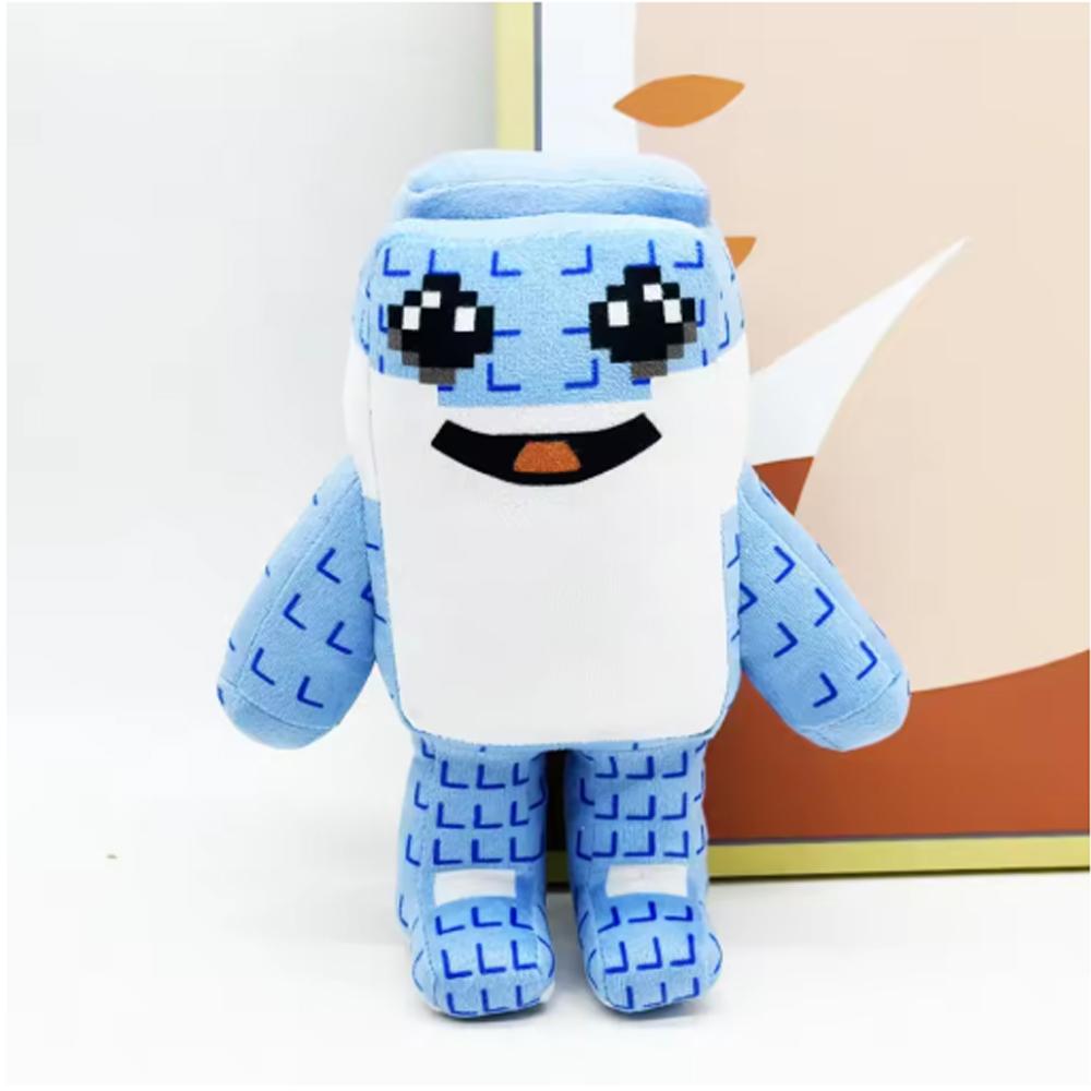 

Pixel Style Blue & White Plush Doll Cute Cartoon Healing Soft Fluffy Desktop Ornament Companion Gift for Kids/Adults 11cm-30cm