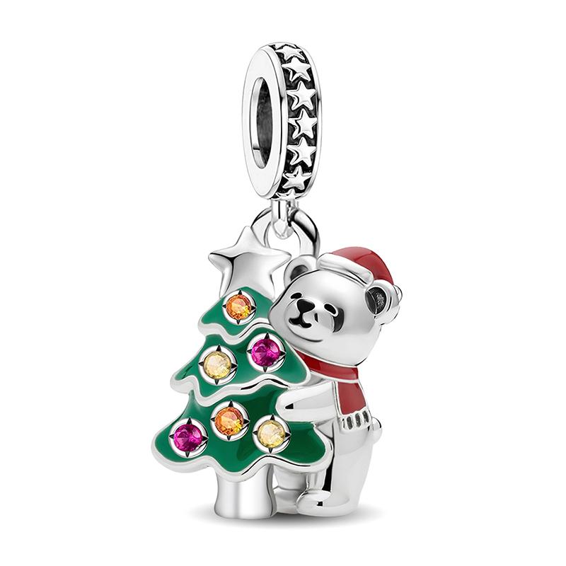 Copper Christmas Tree Classic Bell Christmas Series Charm Bead Fit Diy Bracelet Making Gift Of High Quality Jewelry