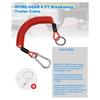 Chaksy 2pcs 6ft Breakaway Trailer Cable, Trailer Breakaway Safety Cable Spring Tow Coil Wire for RV Trailer Camper