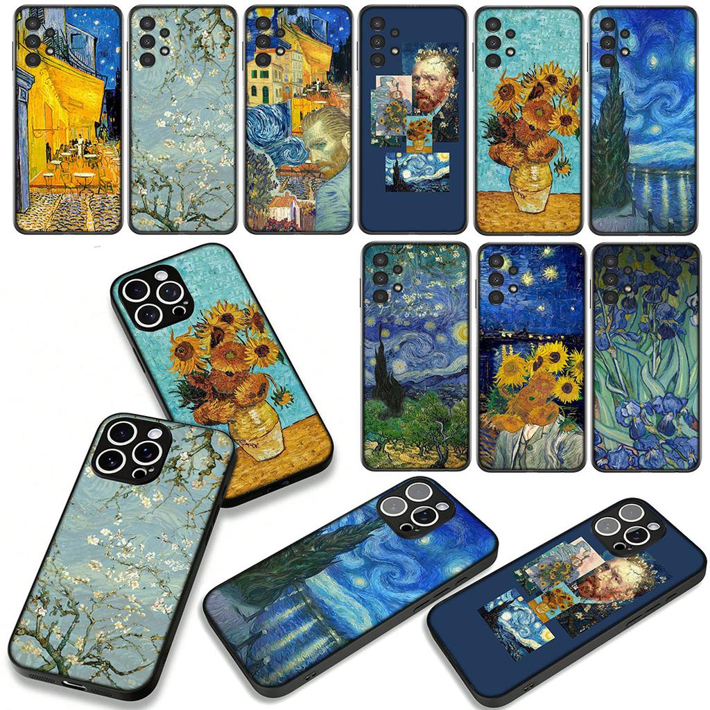 Starry Night Van Gogh Painting Case for Samsung Galaxy A07 A13 A12 A14 A23 A42 A50 A51 A52 A53 A70 A71 A72 A04 Note 20 9 8 10