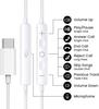 Latest Earphones Compatible with iPhone 15 Wired Earphones High Sensitivity Karaoke MEMS Microphone Compatible with White [2024 Model] Type-C Type-C
