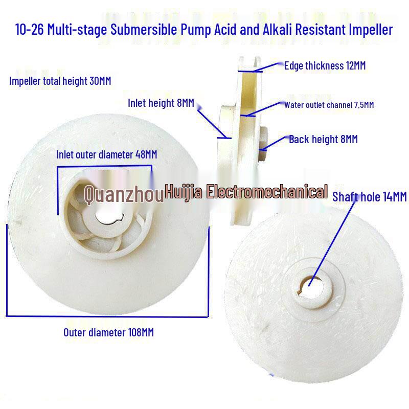 Acid/Alkali-Resistant Multi-Stage DC Water Pump with Plastic Impeller and Shaft
