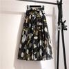Bohemian Chiffon Half-length Dress for Spring and Summer Mid Length High Waist Fairy Floral Large Swing Skirt Beach Skirt