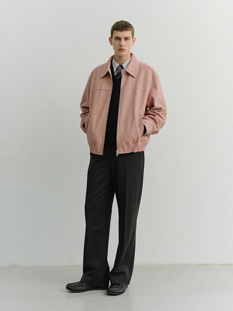 Dunst For Men Alter-Suede Collared Blouson_Unisex_Udju6A107_Soft Pink