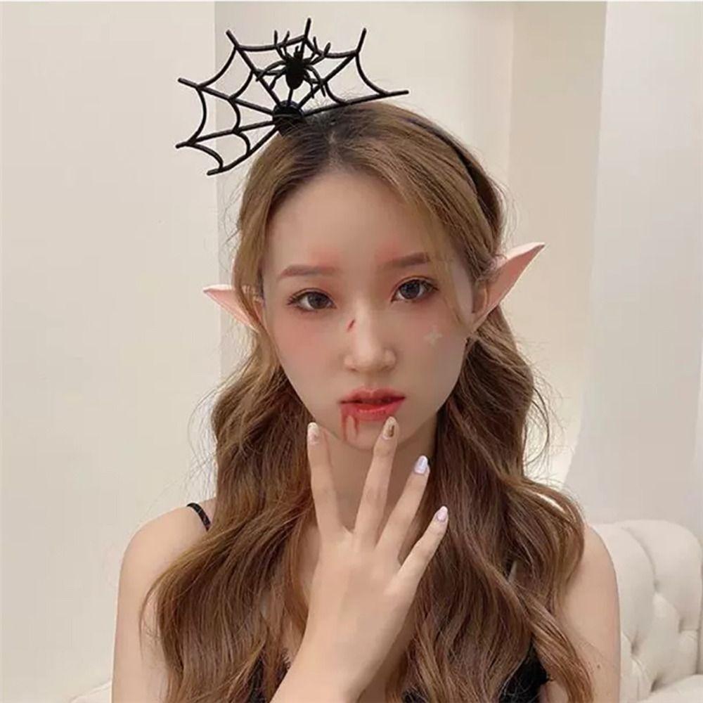 

Черный головной убор для косплея, тканевая повязка на голову с изображением летучей мыши, тиара на Хэллоуин, обруч на голову, маскарадные повязки на голову