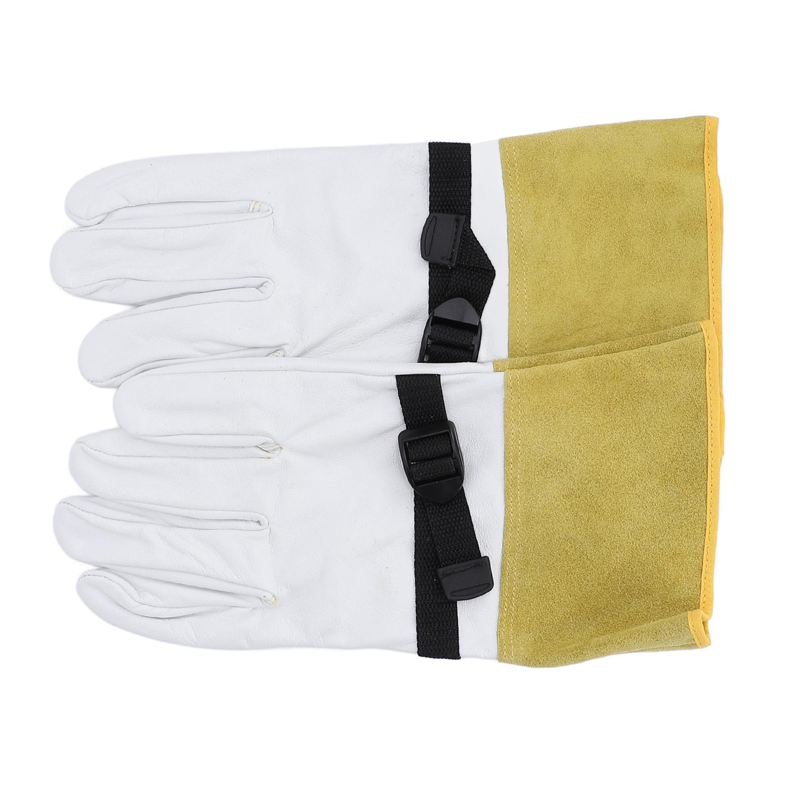 

Work Gloves Cover Leather Cut Water Puncture Resistant Elastic Strap Insulated Gloves Cover