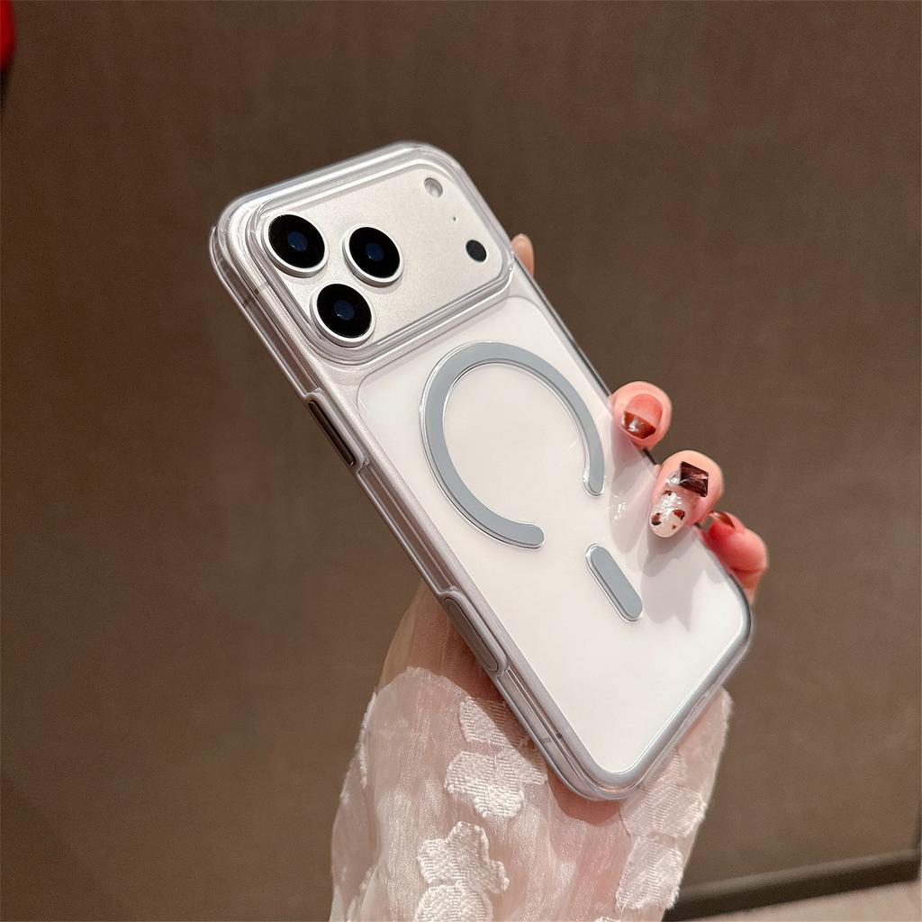 For iPhone 17 Pro Case Compatible with MagSafe Shockproof TPU + PC Clear Phone Back Cover