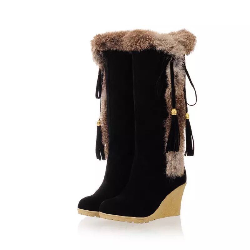 New Large-size Platform Boots, High Boots, Snow Boots, Women's Shoes
