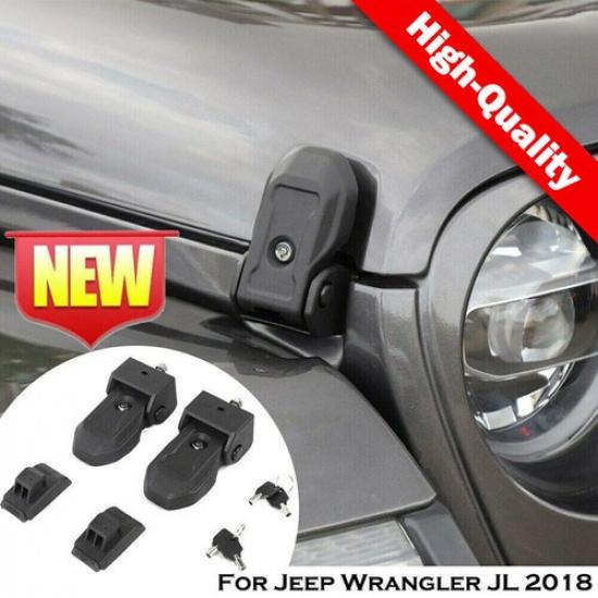 2Pcs REPLACEMENT Hood Latch Hood Catch Lock Kit for 2018-23 Jeep Wrangler JL JT