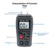 Digital Wood Moisture Meter for Timber Floor Cardboard Black