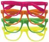 Glasses - PTIT CLOWN - Re22673 - Pack of 4 Pairs - Fluorescent - One Size Fits All Adults