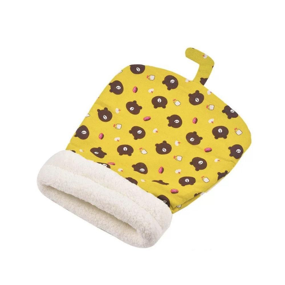 

Новинка 2024, простыня для домашних животных, охлаждающий коврик двойного назначения для кошачьей комнаты, теплая закрытая кровать для кошек, товары для домашних животных жёлтый