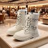 Autumn Children Short Boots   Girl  Comfortable Korean Solid Color Versatile Zip PU Leather Shoes Kids Ankle Boots
