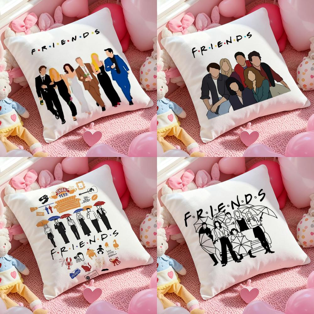 F-Friends TV Show Classic Cushion Cover Pattern Printed Pillowcase for Living Room Sofa Cushion Cover & Bedroom Decor