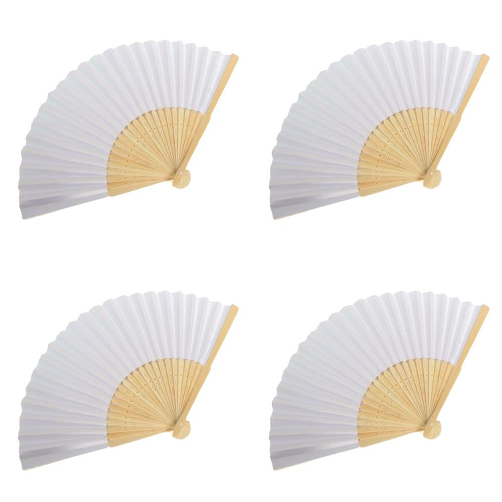 Blank White DIY Paper Decorative Fans Hand Practice Paper Fan Hand-painted Personalized Elegant Creative for Calligraphy Drawing