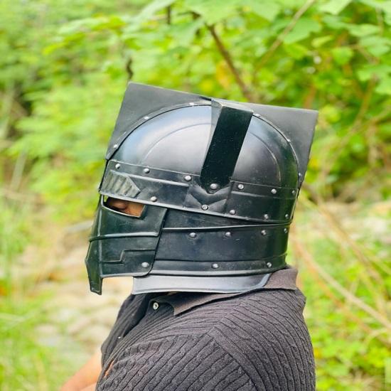Medieval Moria Dwarves Blued Helmet  LOTR Warrior Knight Helmet  Cosplay Armor Knight Helmet Best Gift For Chrtismas