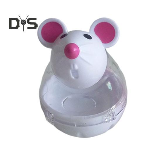 

Игрушка-дозатор для кошачьих лакомств Большая емкость Прозрачный дизайн Форма мышки Интерактивная игрушка для кошек Игрушка-дозатор для лакомств белый