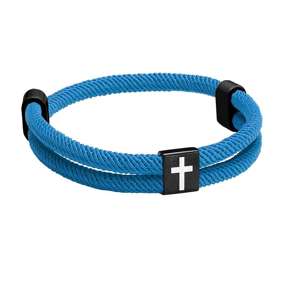 1 Stück/Set Verstellbares Faith Fashion Kreuz Handgewebtes Armband für Männer Frauen Gibt Ihnen Selbstvertrauen Kommunion Ostergeschenk