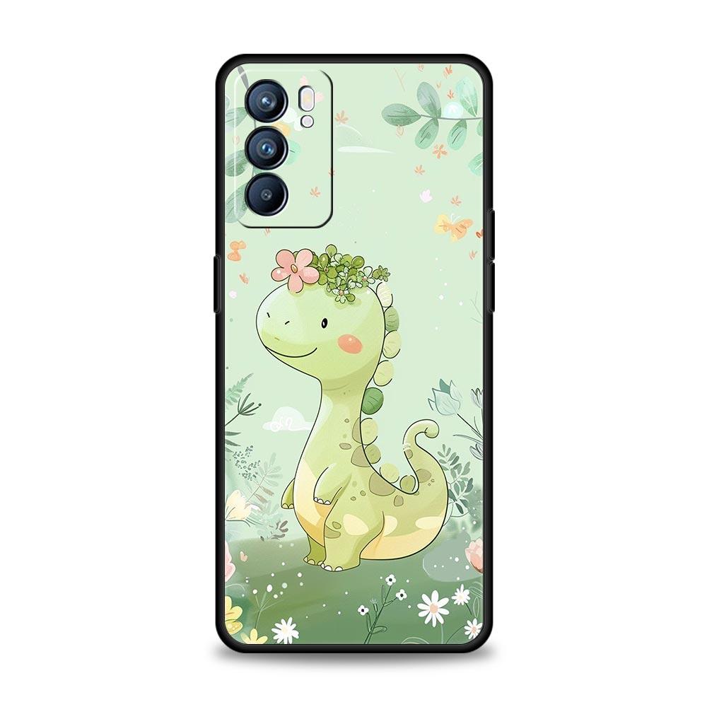 

Phone Case Cover For Oppo A17 A31 A54 A57 A78 A79 Find X5 X6 Reno 7 8 10 11 12 13 F Pro Soft TPU Shell Dino King Floral Dinosaur Oppo A54 5G