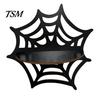 Holiday Home Decoration Halloween Wooden Wall Shelf, Ghost Bat Shape Hanging Organizer for Spooky Room Accents Decor, Farmhouse Display Rack, Festive