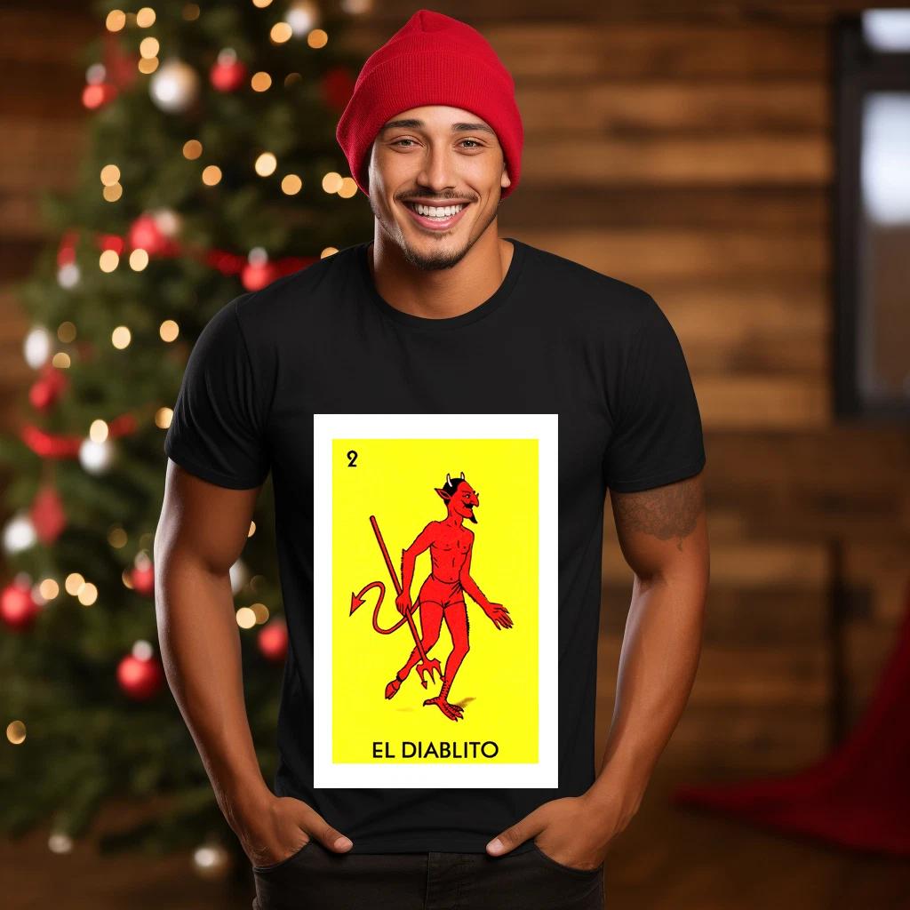 

El Diablito Loteria Mexican Bingo T-Shirt, Gift, Celebration, Unisex Tee Shirt M