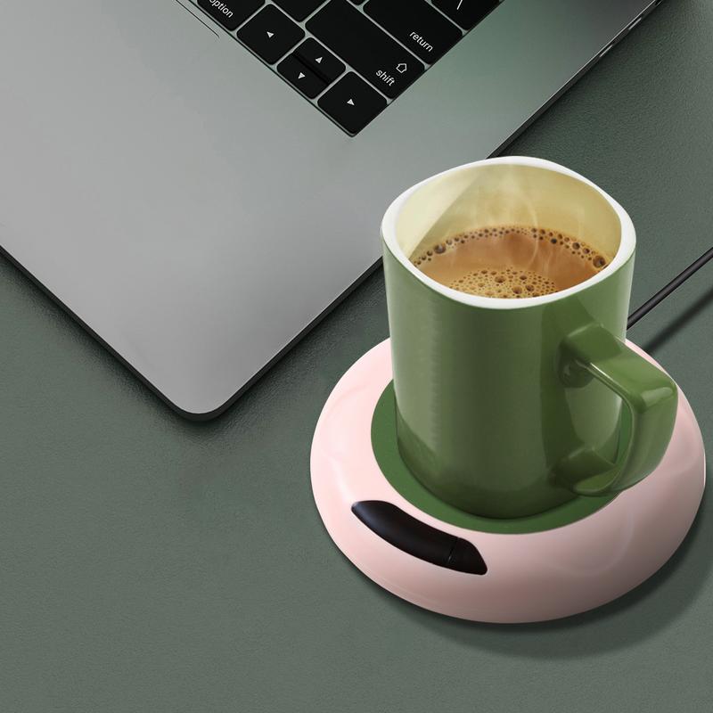 USB Coffee Mug Warmer Smart Tea Cup Warmer For Desk 3 Temperature Settings Smart Electric Beverage Warmer Portable Coffee Mug