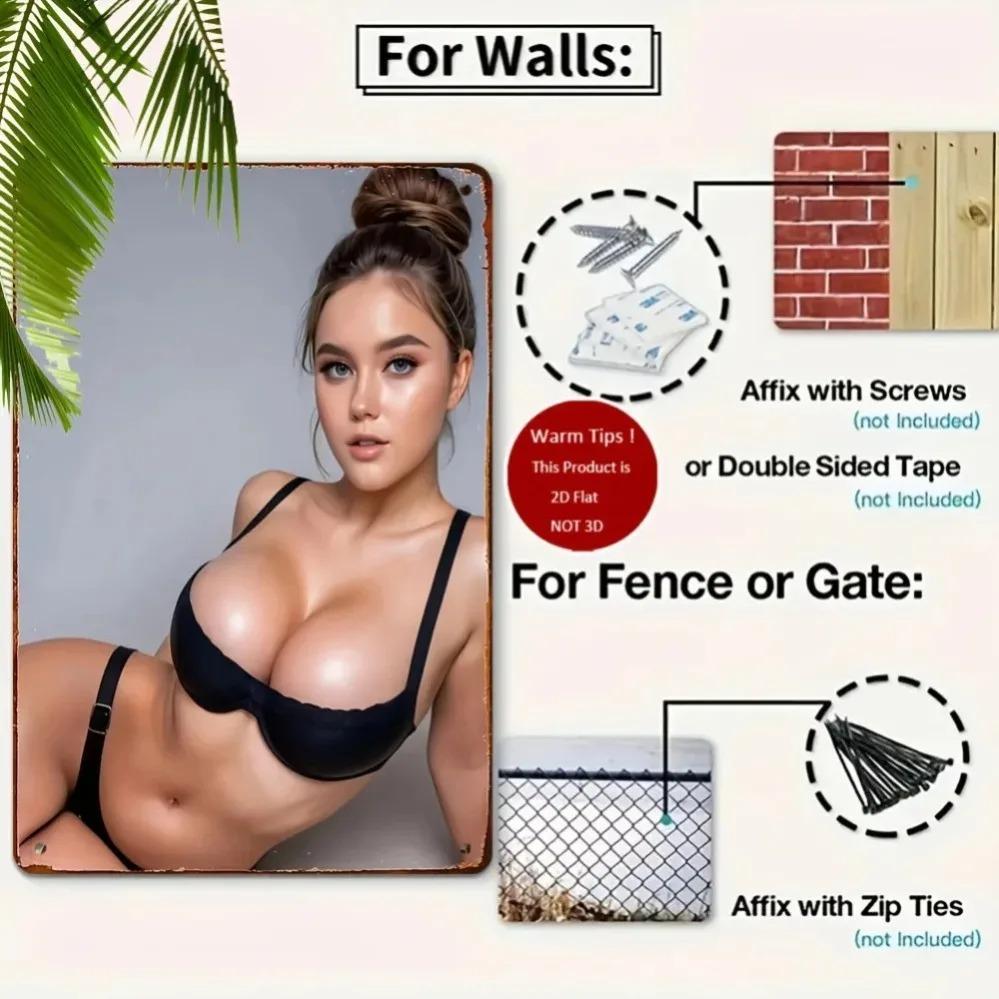 Vintage Metall-Wandkunst 8x12 Zoll Böhmisch Industriell Heimbar Büro Dekor