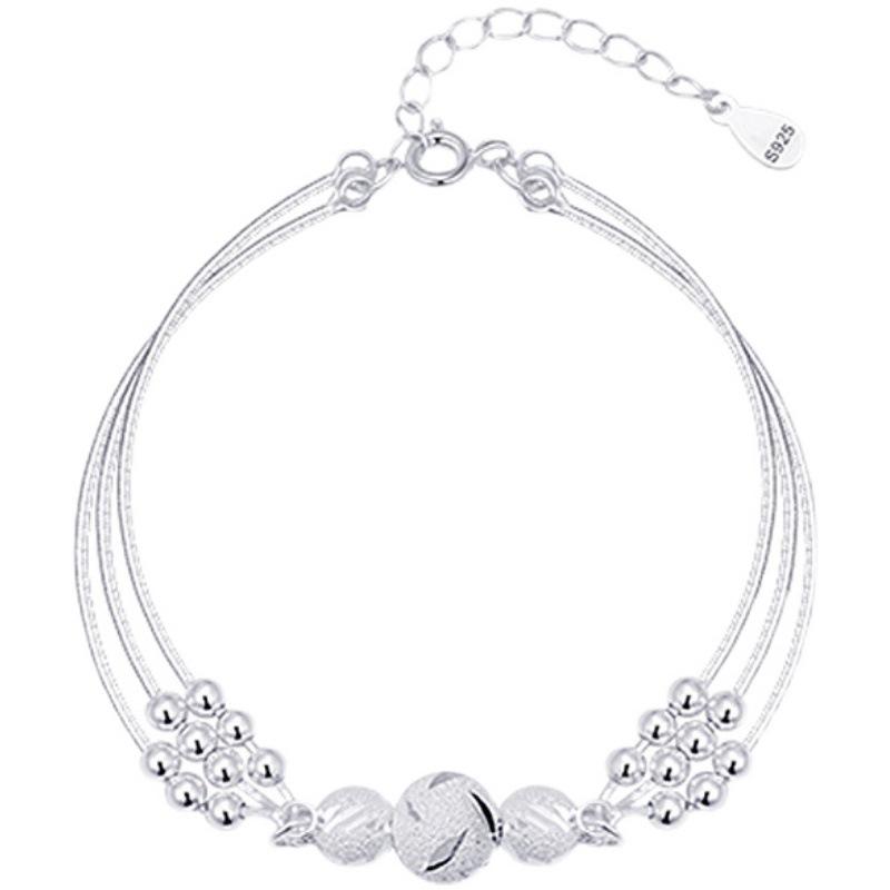 Multi-layer Car Flower Round Bead Bracelet Women's Jewelry Niche Design Simple Light Luxury Exquisite Ins High Sense